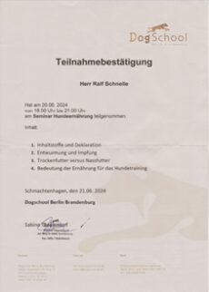 2024.06.20 - Seminar Hundeernährung